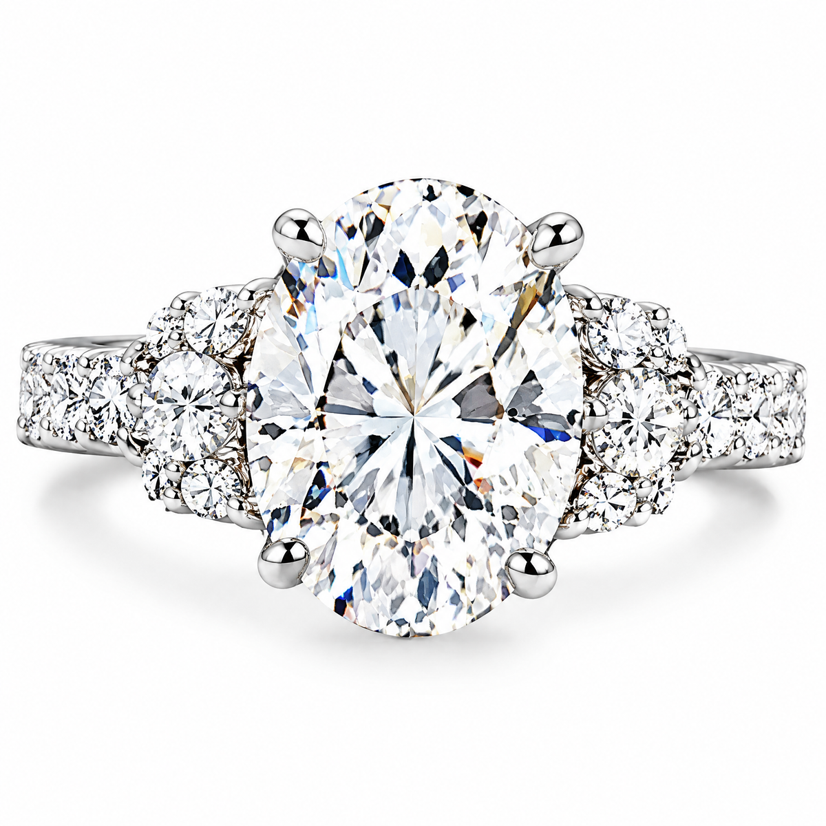 Oval Radiance Crystal-Look Ring — product view