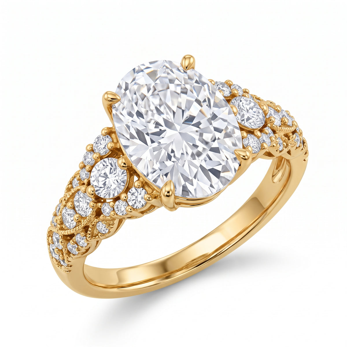 Oval Radiance Crystal-Look Ring — alternate color or finish