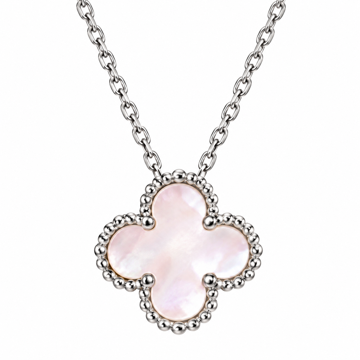 Ivory Clover Charm Necklace — alternate color or finish
