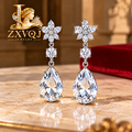 Crystal Blossom Teardrop Earrings — main image