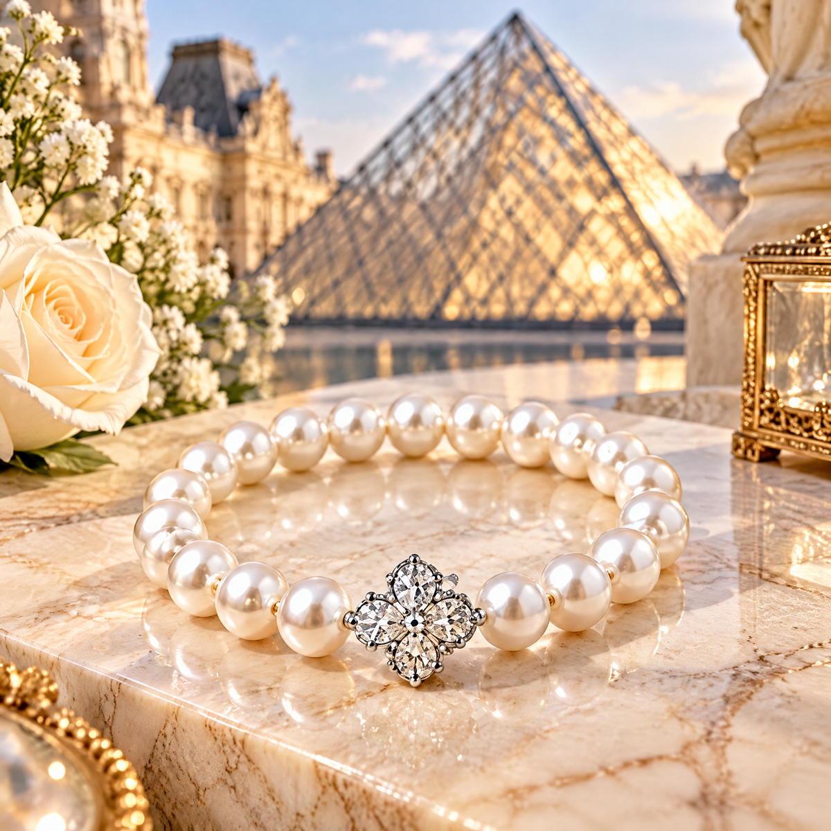 Pearl-Look Floral Charm Bracelet — styling inspiration