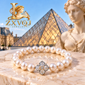 Pearl-Look Floral Charm Bracelet — main image